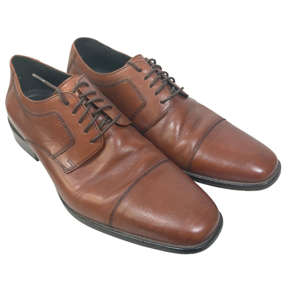 J.‎ Murphy by Johnston & Murphy Cap Toe Oxford Dress Shoes Brown Leather 9.5M